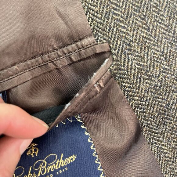 Brooks Brothers 1818 Madison Wool Tweed Blazer 46R Sport Coat Classic Preppy Vtg - Picture 4 of 16